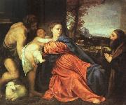  Titian Holy Family and Donor china oil painting reproduction